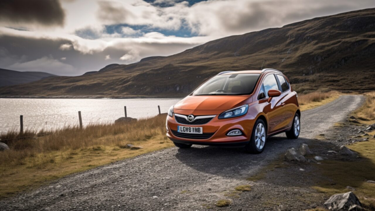 EV driving by a Loch