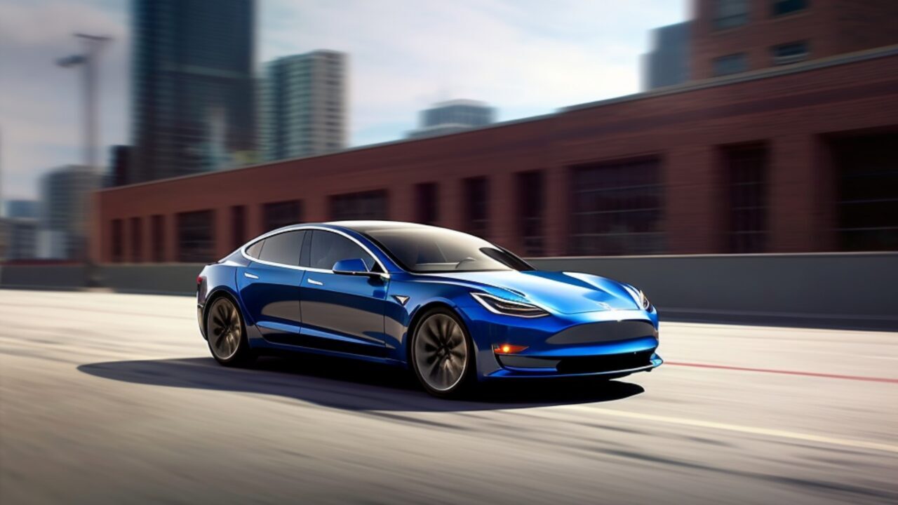 Blue Tesla