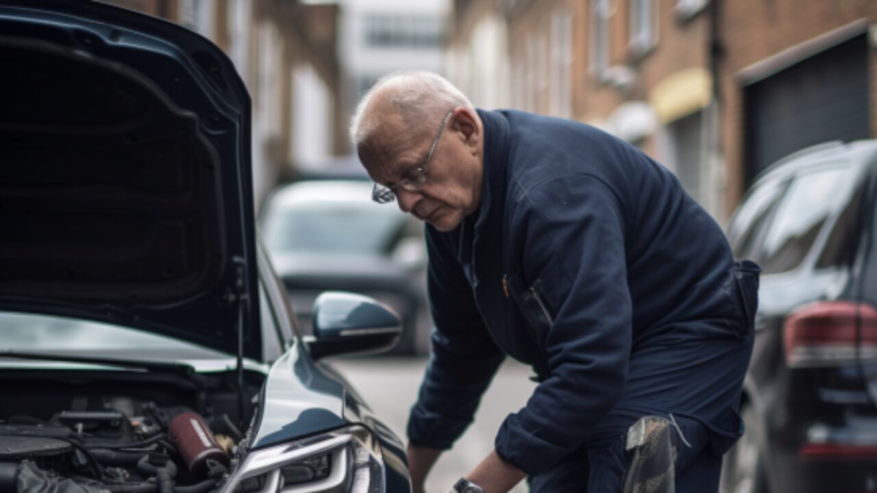 Mechanic checking over a vehicle