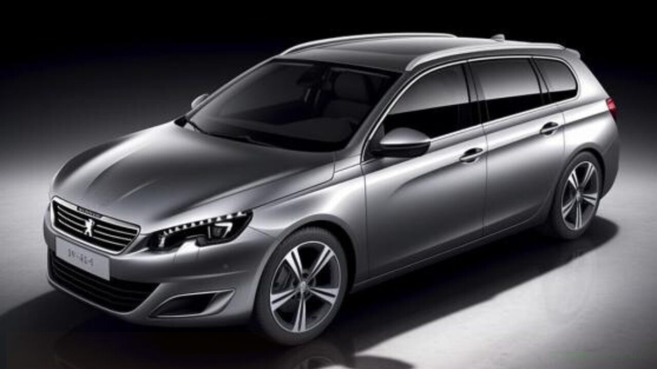 Artists impression of a a Peugeot style estate EV car