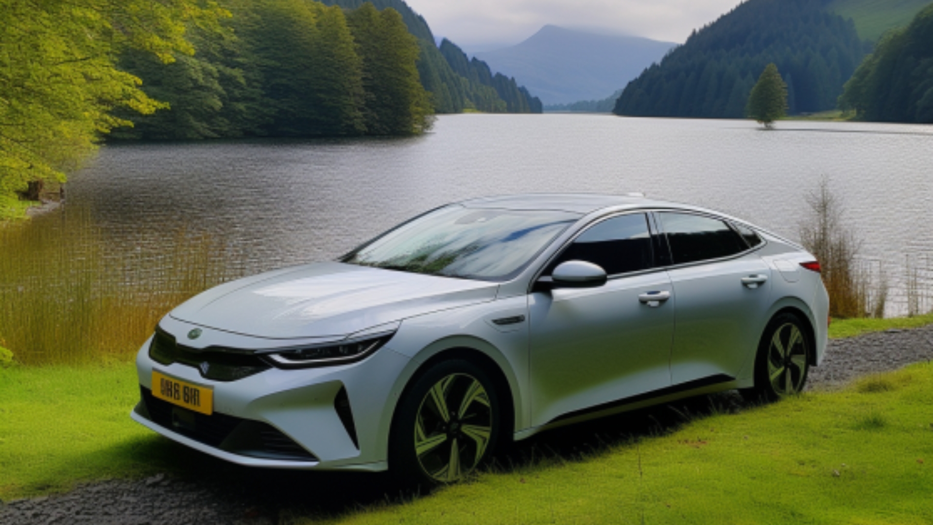 White EV in the Lakes