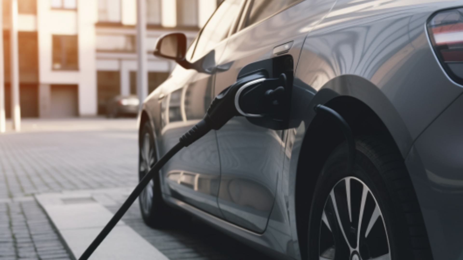 Electric Car at a Charging Point