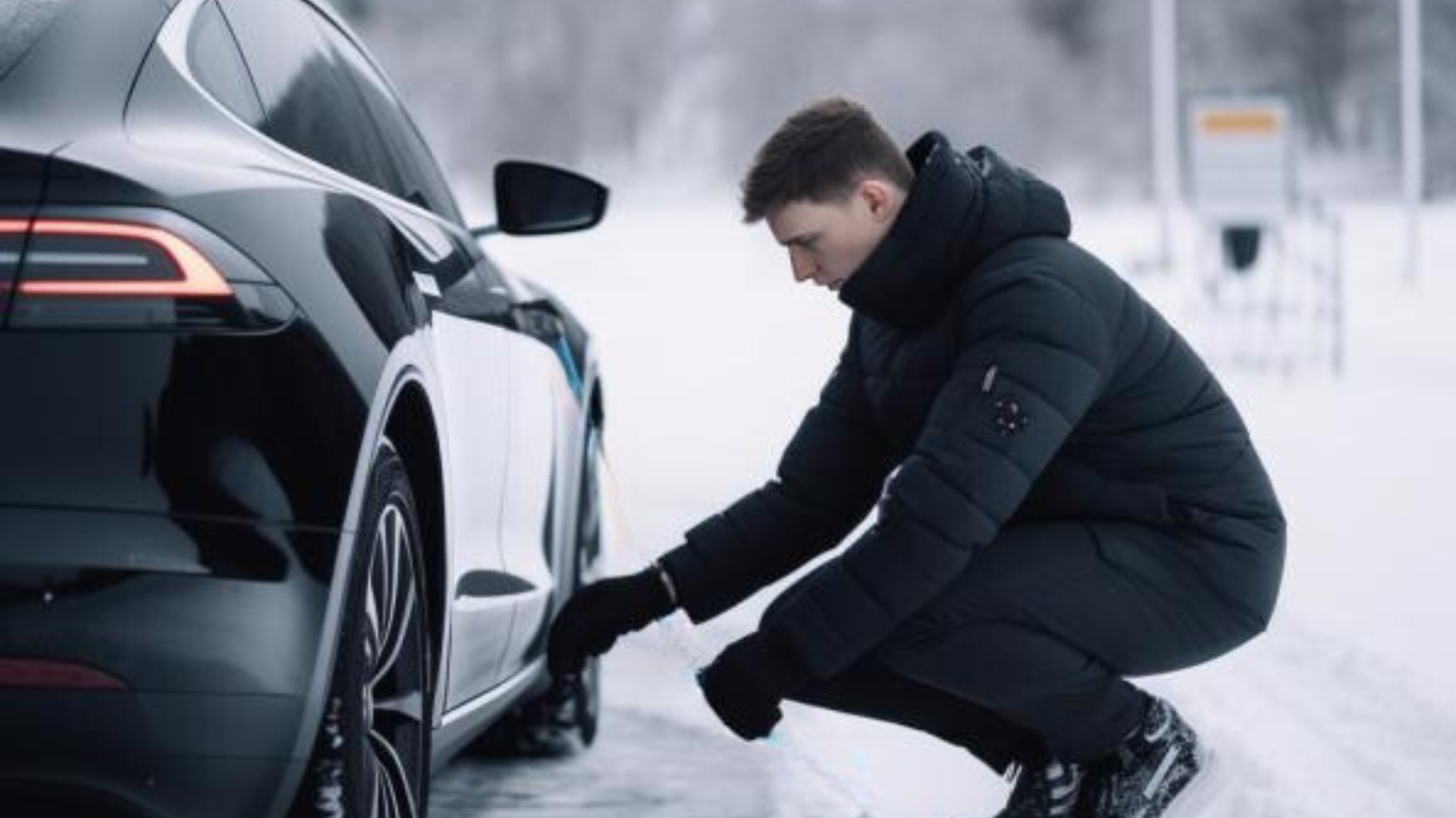 Checking out an EV in the snow