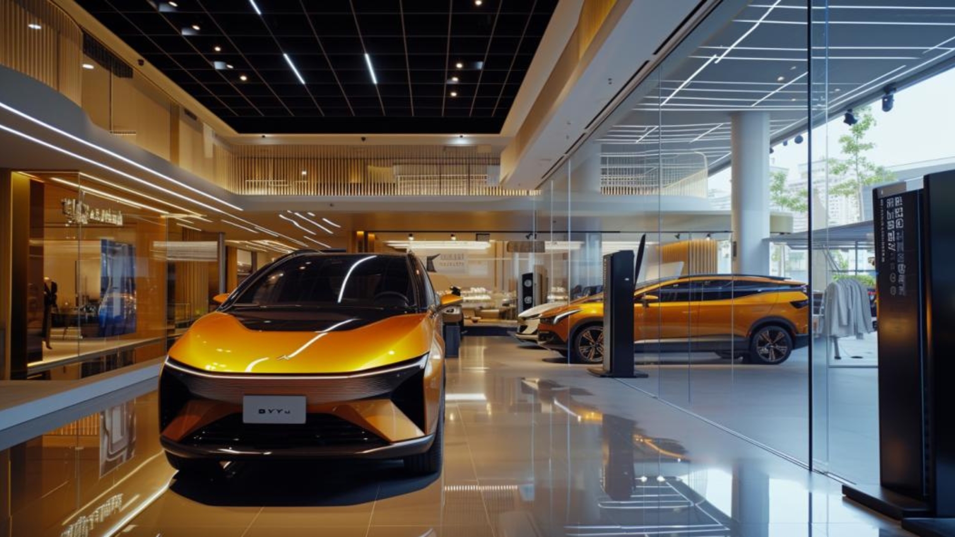 artist impression of BYD in new showroom